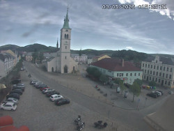 Náměstí, koste sv. Markéty
