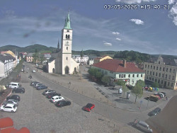 Náměstí, koste sv. Markéty