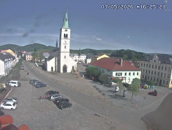 Náměstí, koste sv. Markéty