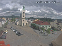 Náměstí, koste sv. Markéty
