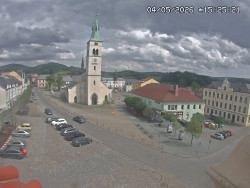 Náměstí, koste sv. Markéty