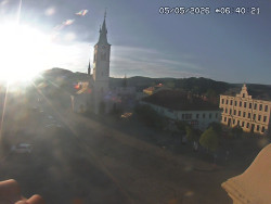 Náměstí, koste sv. Markéty