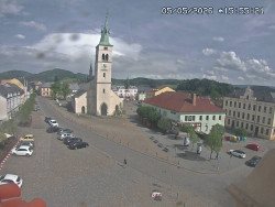 Náměstí, koste sv. Markéty