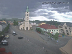 Náměstí, koste sv. Markéty