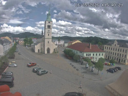 Náměstí, koste sv. Markéty