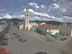 Náměstí, koste sv. Markéty