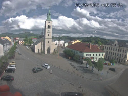 Náměstí, koste sv. Markéty