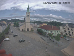 Náměstí, koste sv. Markéty