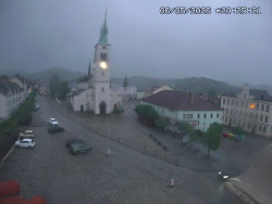Náměstí, koste sv. Markéty