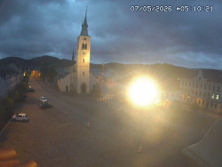 Náměstí, koste sv. Markéty