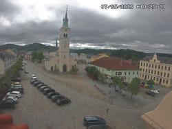 Náměstí, koste sv. Markéty