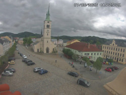Náměstí, koste sv. Markéty
