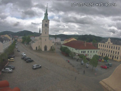 Náměstí, koste sv. Markéty