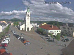 Náměstí, koste sv. Markéty