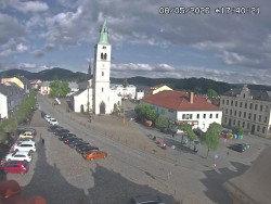 Náměstí, koste sv. Markéty