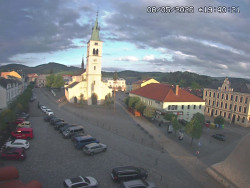 Náměstí, koste sv. Markéty