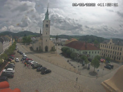 Náměstí, koste sv. Markéty