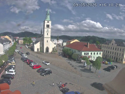 Náměstí, koste sv. Markéty