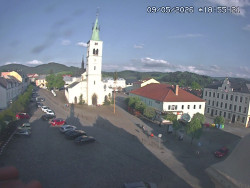 Náměstí, koste sv. Markéty