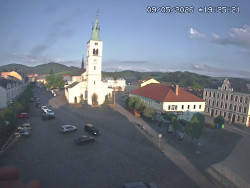 Náměstí, koste sv. Markéty