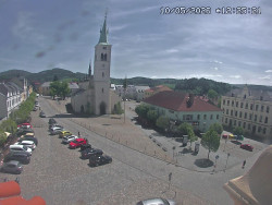 Náměstí, koste sv. Markéty