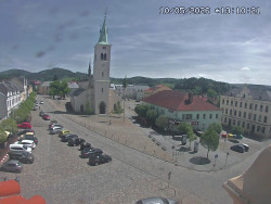 Náměstí, koste sv. Markéty