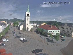 Náměstí, koste sv. Markéty