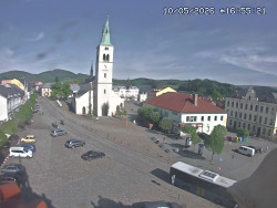 Náměstí, koste sv. Markéty