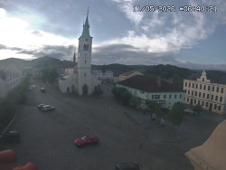 Náměstí, koste sv. Markéty