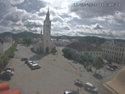 Náměstí, koste sv. Markéty