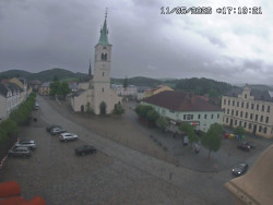 Náměstí, koste sv. Markéty