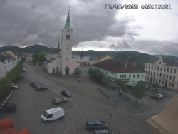 Náměstí, koste sv. Markéty