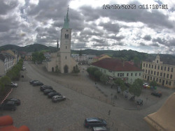 Náměstí, koste sv. Markéty
