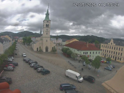 Náměstí, koste sv. Markéty