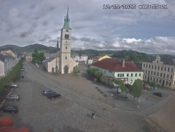 Náměstí, koste sv. Markéty