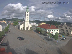 Náměstí, koste sv. Markéty