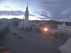 Náměstí, koste sv. Markéty