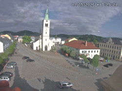 Náměstí, koste sv. Markéty