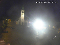 Náměstí, koste sv. Markéty
