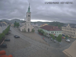 Náměstí, koste sv. Markéty