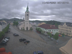 Náměstí, koste sv. Markéty