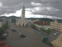 Náměstí, koste sv. Markéty