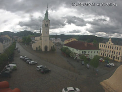 Náměstí, koste sv. Markéty