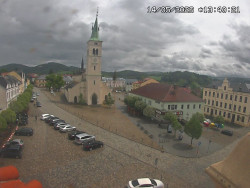 Náměstí, koste sv. Markéty