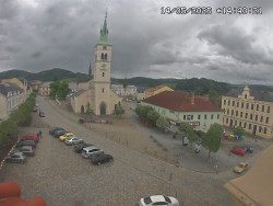 Náměstí, koste sv. Markéty