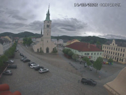 Náměstí, koste sv. Markéty