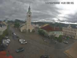 Náměstí, koste sv. Markéty
