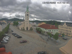 Náměstí, koste sv. Markéty