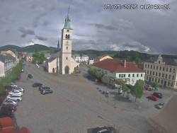 Náměstí, koste sv. Markéty