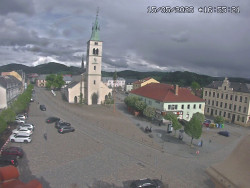 Náměstí, koste sv. Markéty